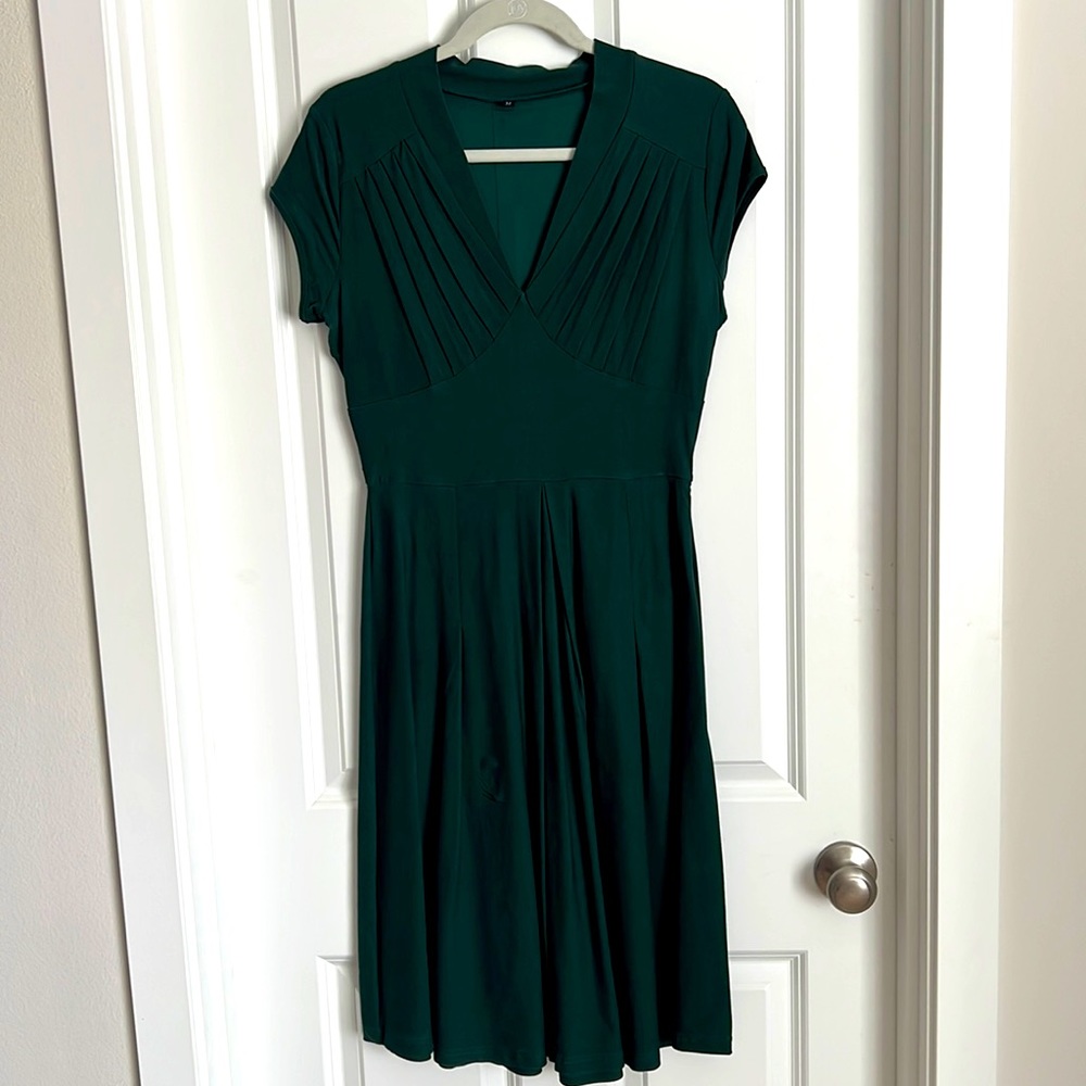 Forest green swinger dress